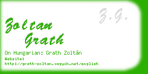 zoltan grath business card